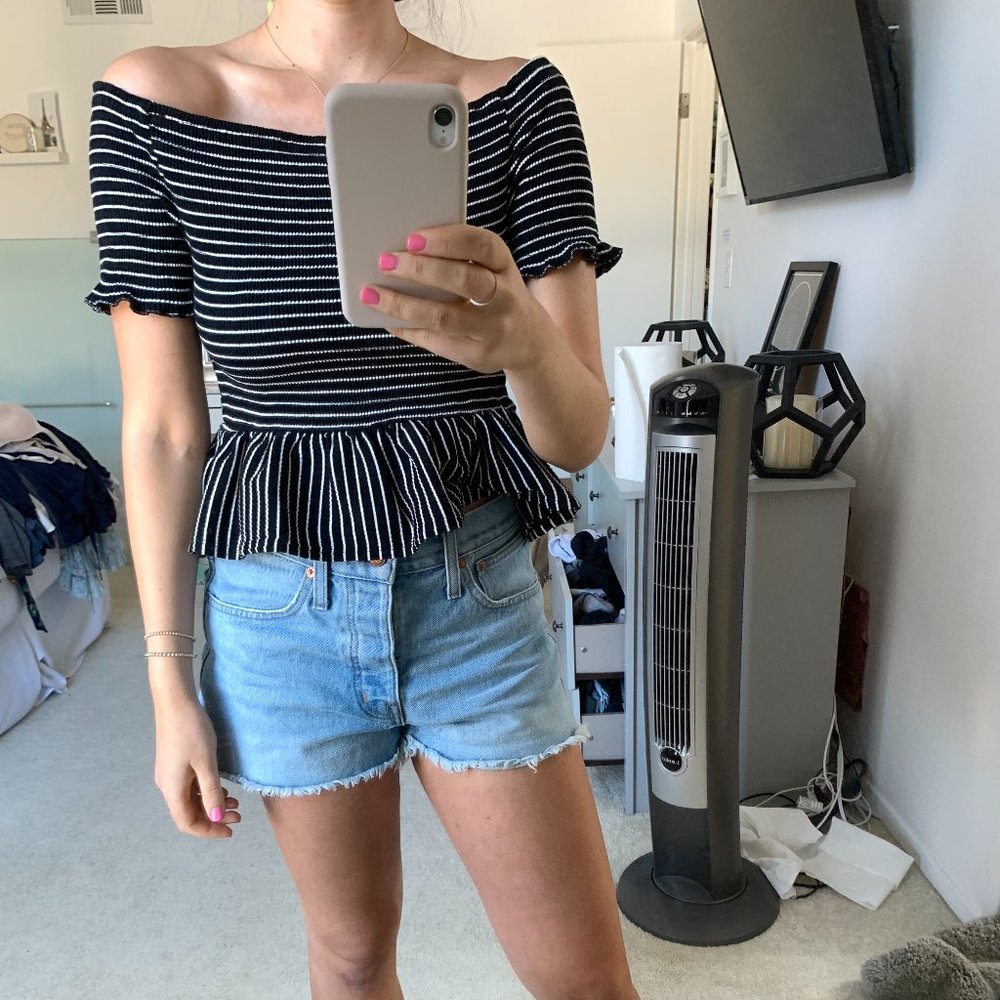 Off the Shoulder Peplum Top